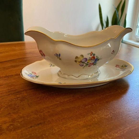 Vintage The Franklin Gravy Boat by Hutschenreuther Bavaria Germany US Zone - Picture 4 of 13